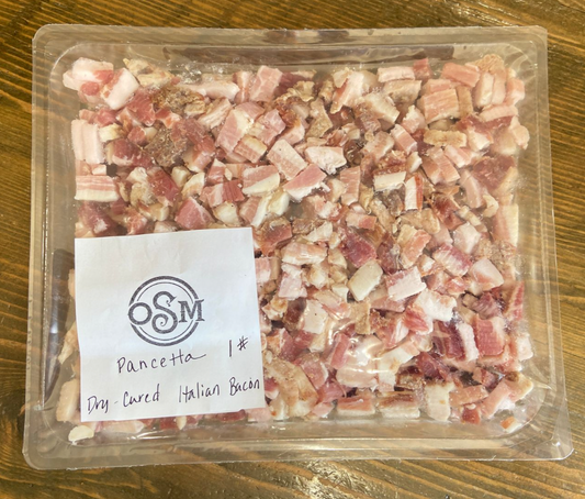 Diced Pancetta- Dry Cured Italian Bacon